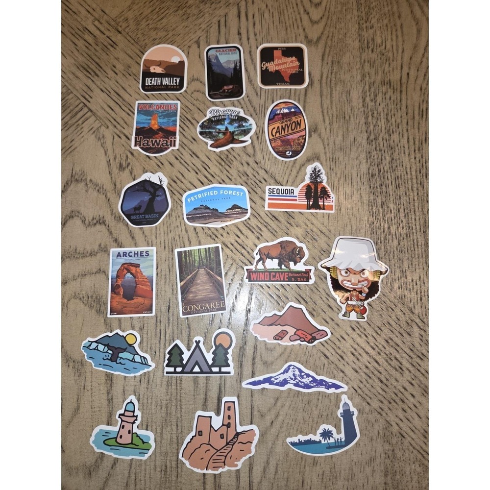 100 Pieces National Park Stickers Waterproof Vinyl Travel Decals, Outdoor New - Picture 5 of 8